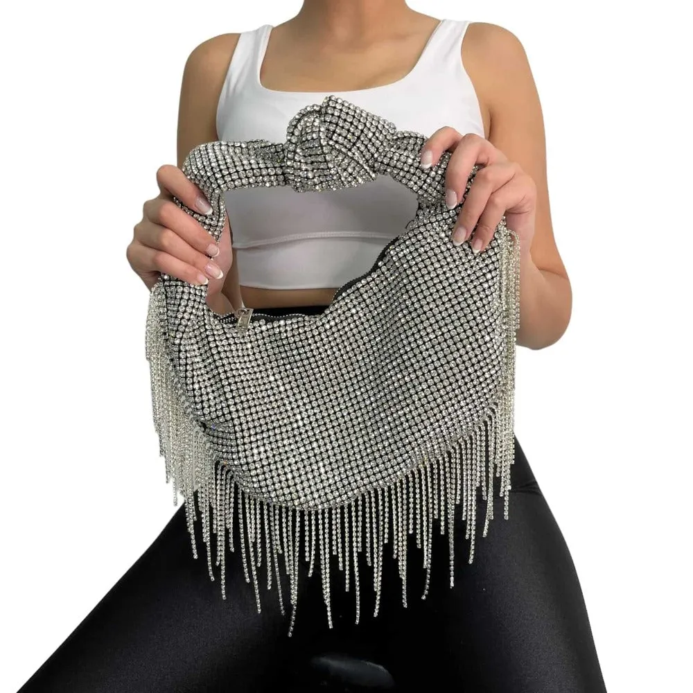 Rhinestone Tassel Handbag