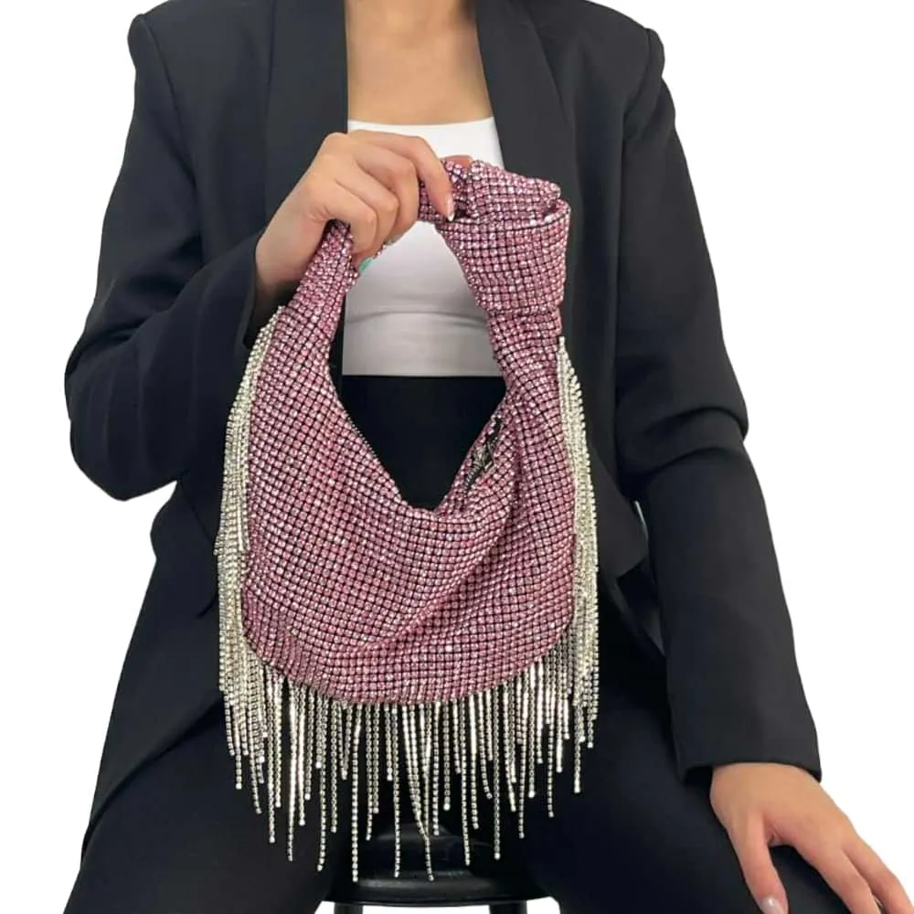 Rhinestone Tassel Handbag