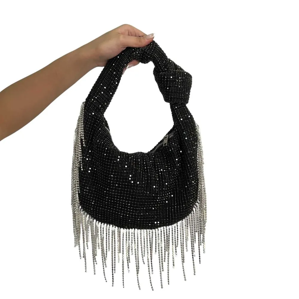 Rhinestone Tassel Handbag