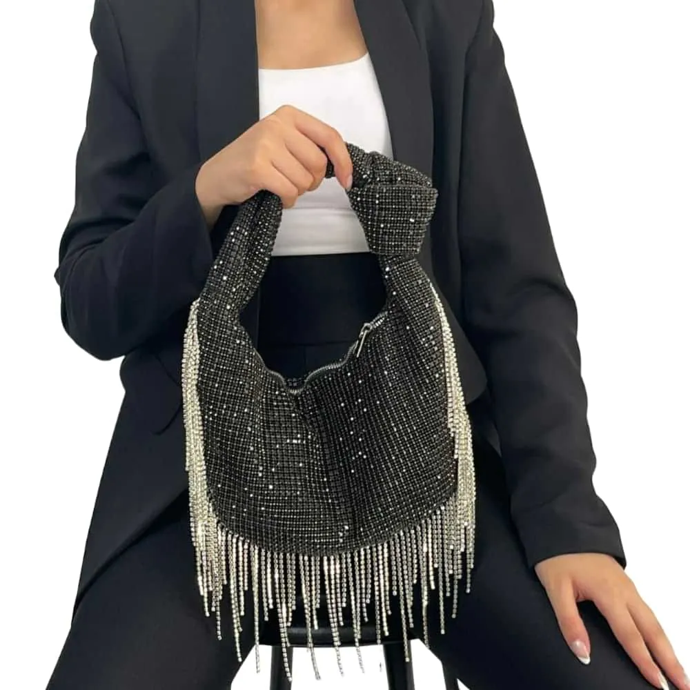 Rhinestone Tassel Handbag
