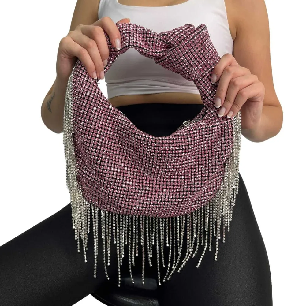 Rhinestone Tassel Handbag