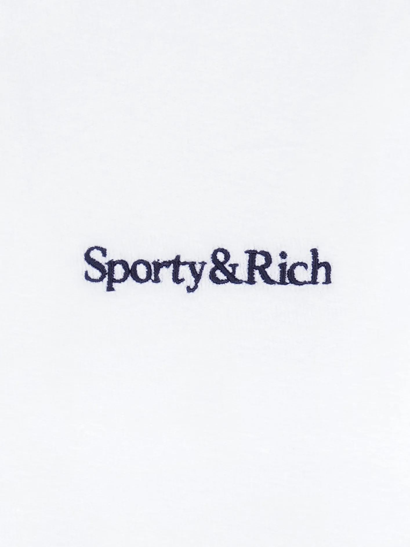 Serif Logo Terry Polo - White/Navy