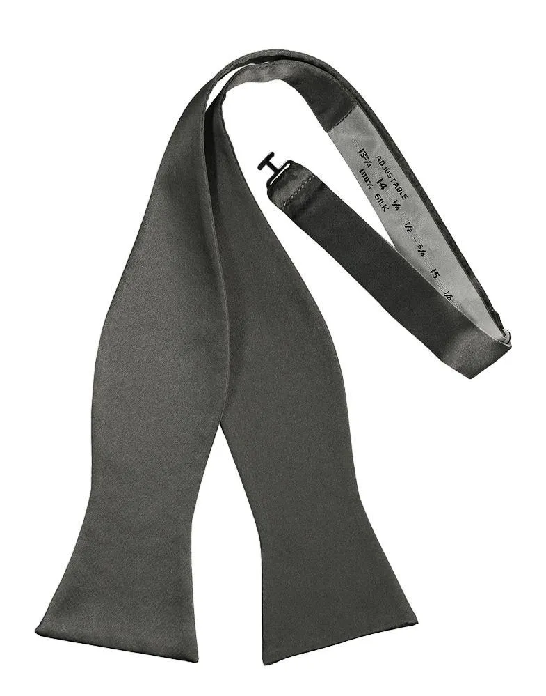 Silver Noble Silk Bow Tie