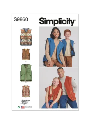 Simplicity Pattern 9860 Unisex Top Vest