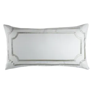 SoHo King Pillow with Ice Silver Velvet Trim