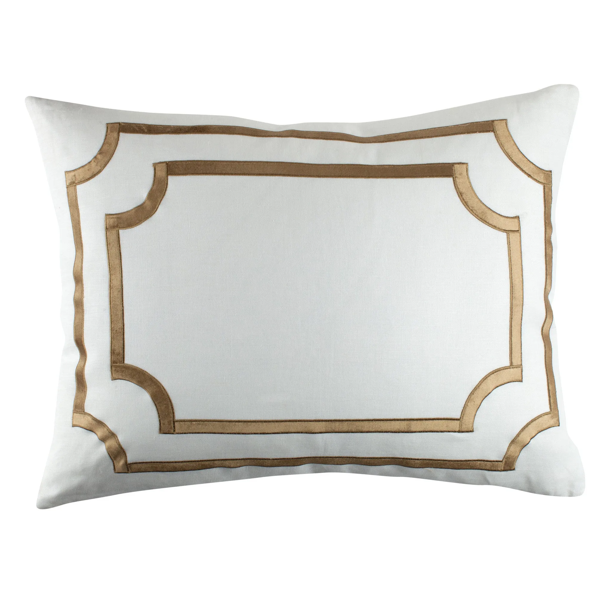 SoHo Standard Pillow with Straw Velvet Trim