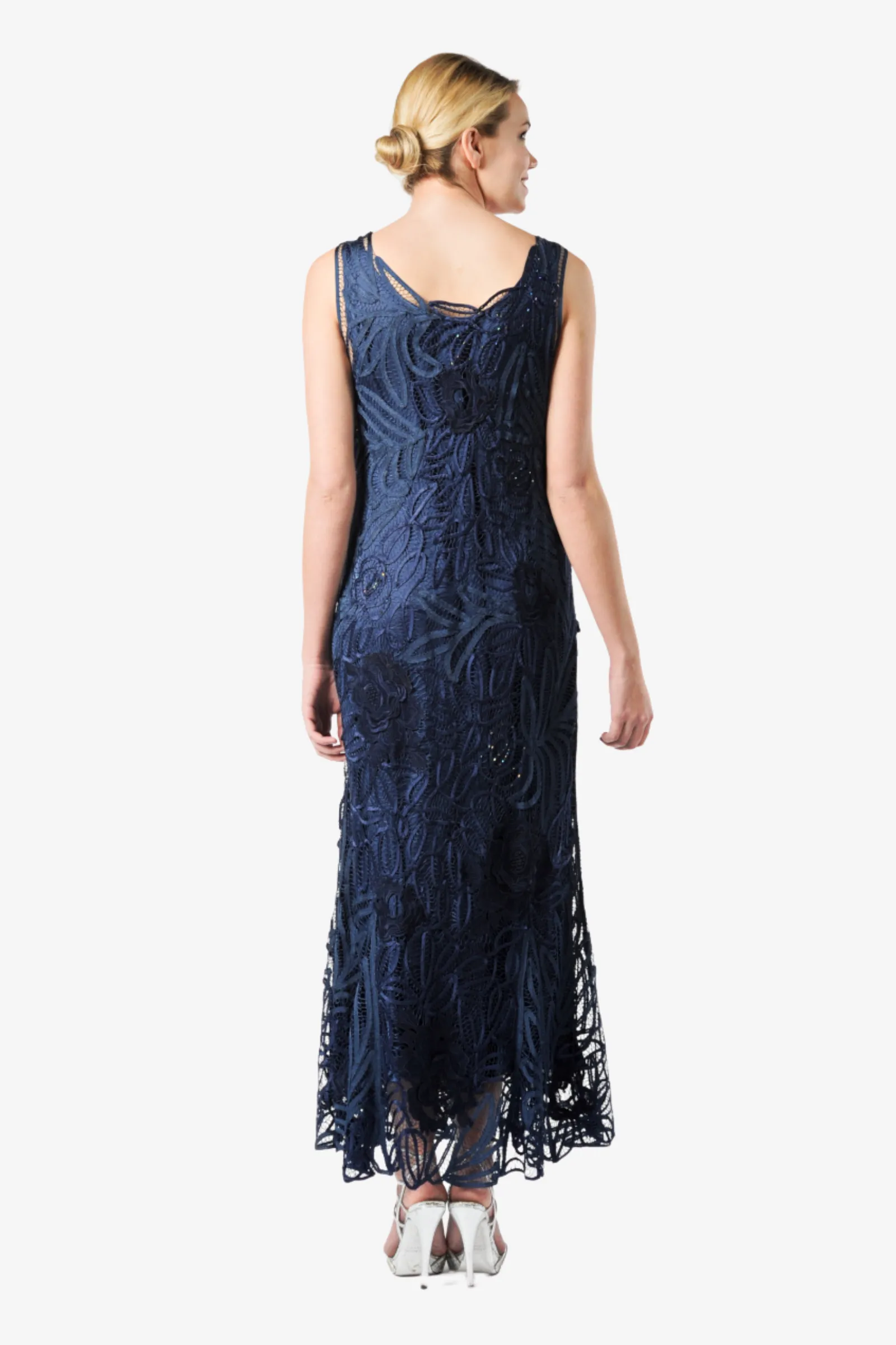 Soulmates D1106 Rose Embroidered Lace Evening Mother Of Bride Dress with Jacket Set
