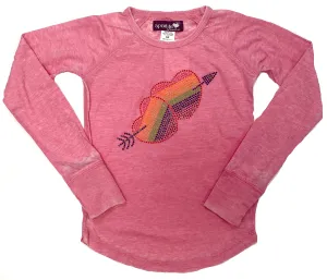 Sparkle by Stoopher Double Rainbow Heart Jersey L/S Tee