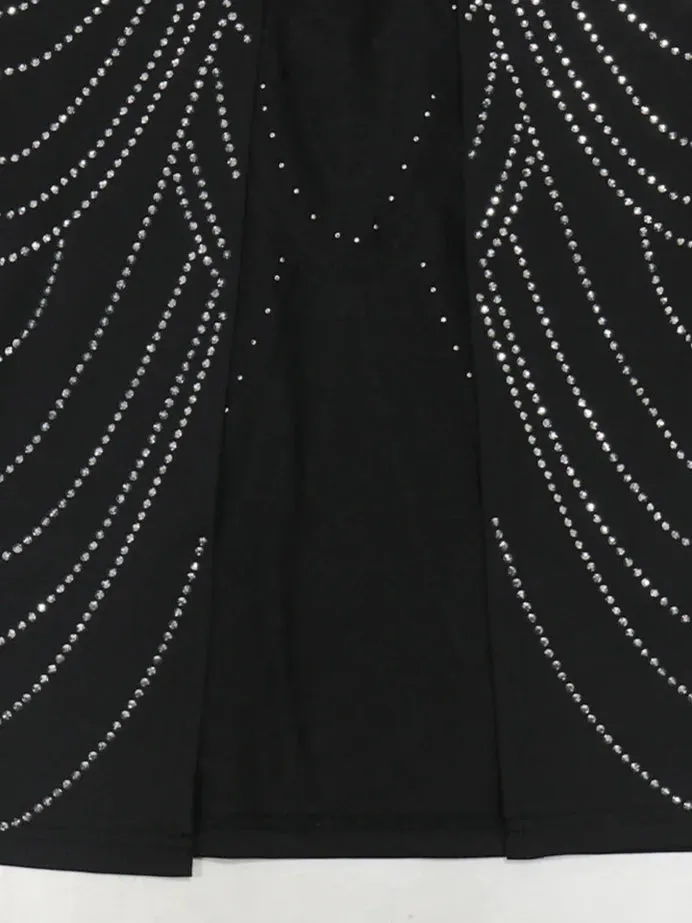 Sparkly Crystal Rhinestone Pearl Celebrities Gown Brown Dress