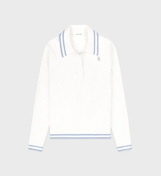 SRC Cableknit Polo - Off White