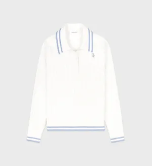 SRC Cableknit Polo - Off White