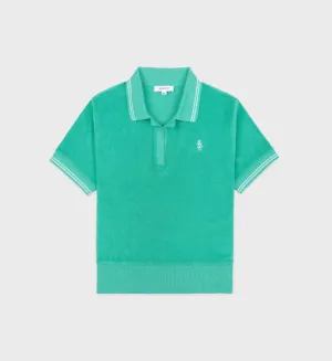 SRC Terry Polo Caribbean/White