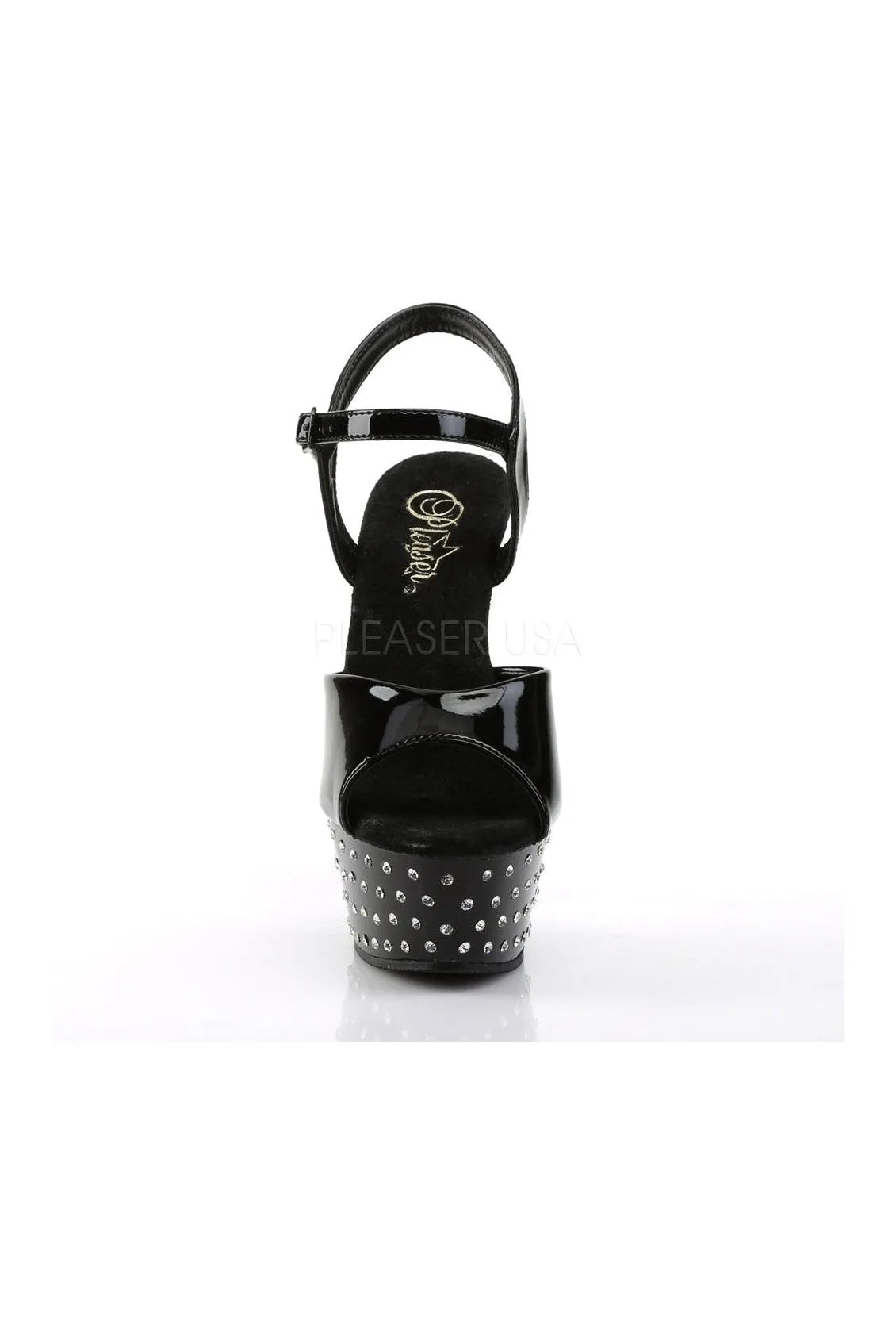 STARDUST-609 Platform Sandal  | Black Patent