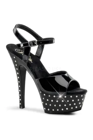 STARDUST-609 Platform Sandal  | Black Patent