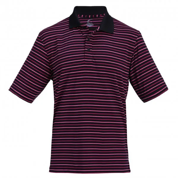 Striped Performance Polo - Left Chest Logo