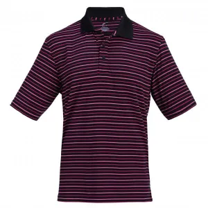 Striped Performance Polo - Left Chest Logo