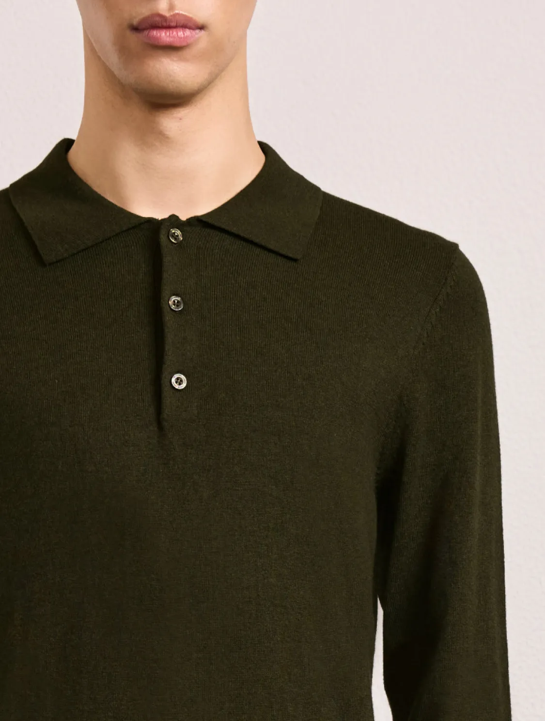 TEO COTTON-CASHMERE POLO
