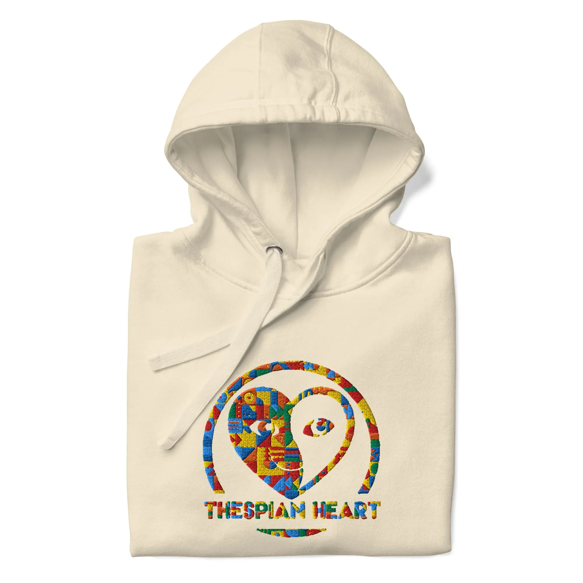 Thespian Heart Logo - Colorful Embroidered Premium Unisex Hoodie