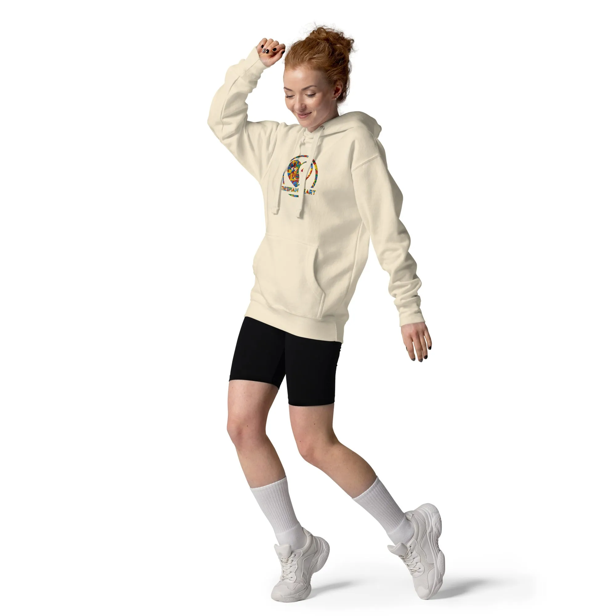 Thespian Heart Logo - Colorful Embroidered Premium Unisex Hoodie