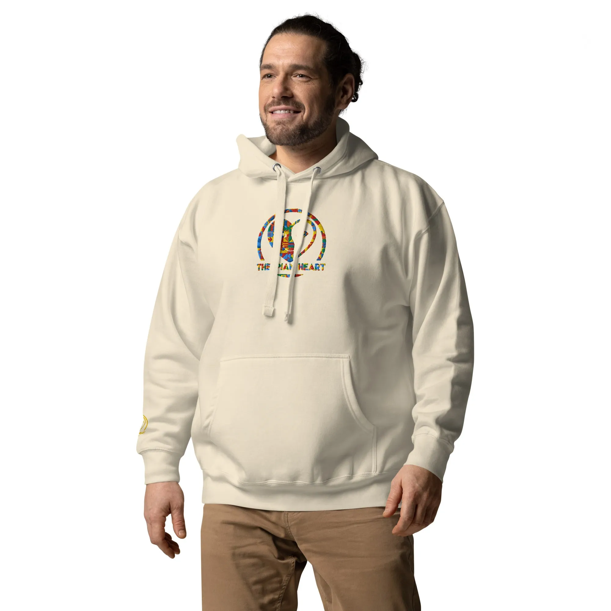 Thespian Heart Logo - Colorful Embroidered Premium Unisex Hoodie