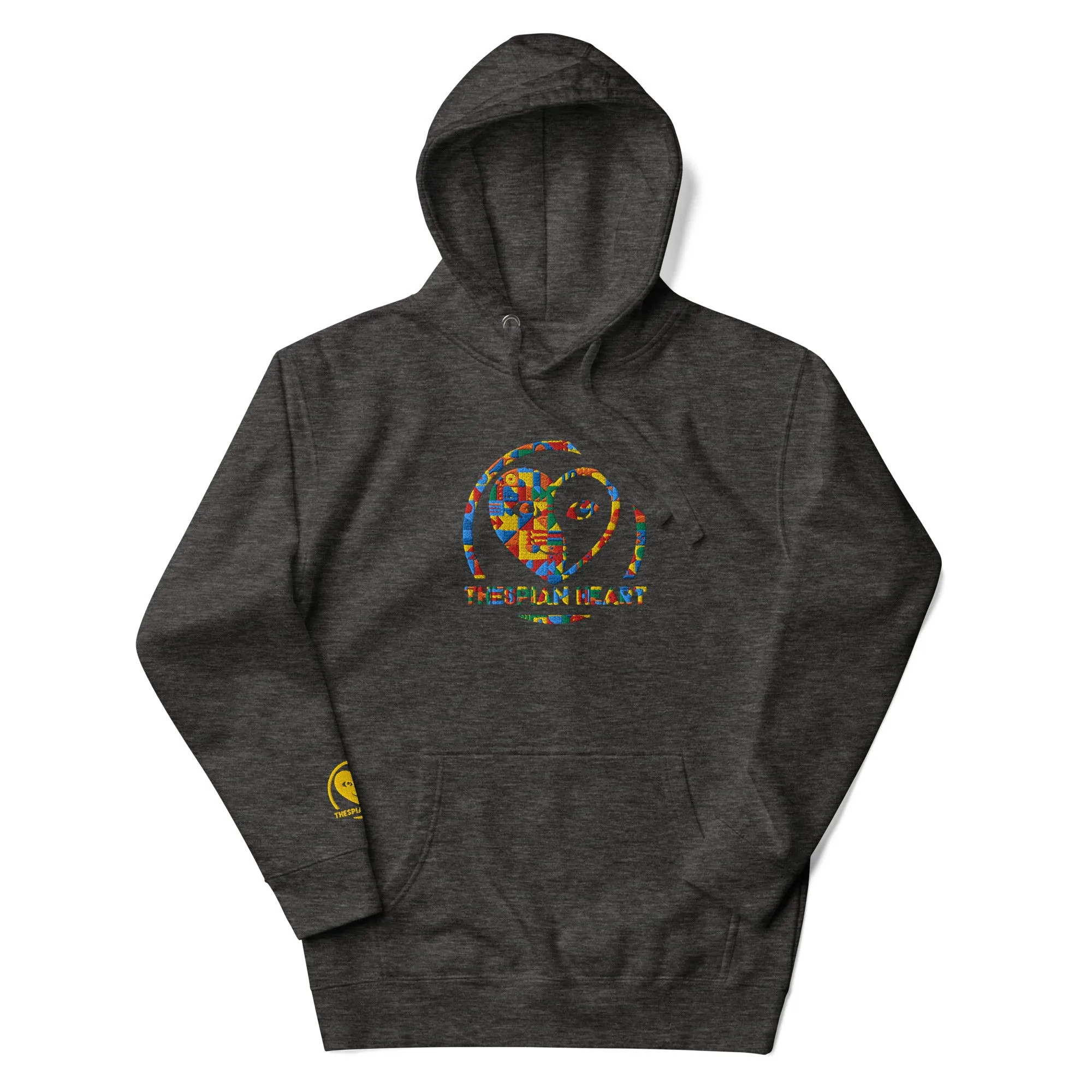 Thespian Heart Logo - Colorful Embroidered Premium Unisex Hoodie