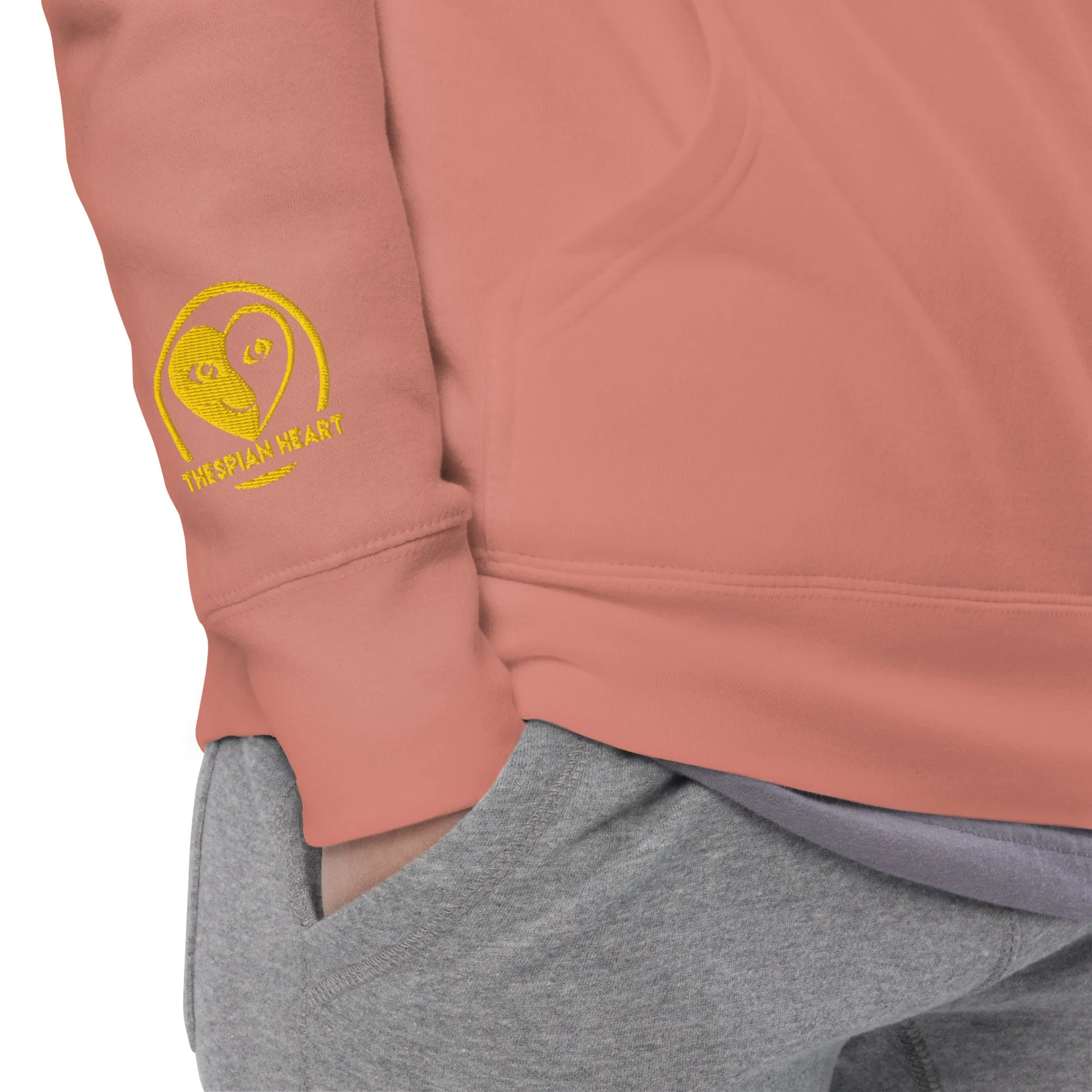 Thespian Heart Logo - Colorful Embroidered Premium Unisex Hoodie