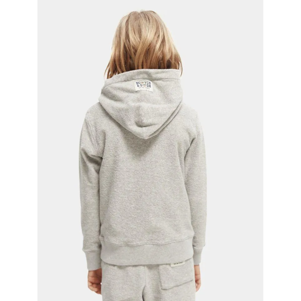 Towelling Hoodie - Grey Melange