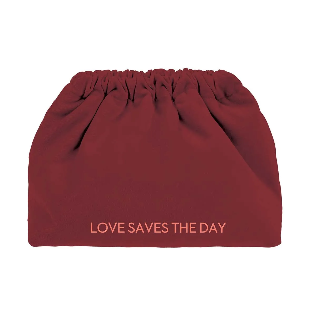 VELVET CLUTCH BAG LOVE SAVES THE DAY