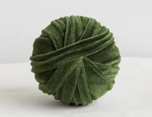 Velvet Decorative Sphere Olive Small