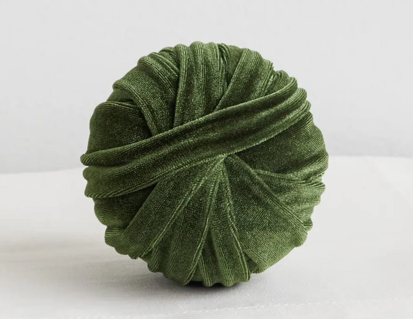 Velvet Decorative Sphere Olive Small