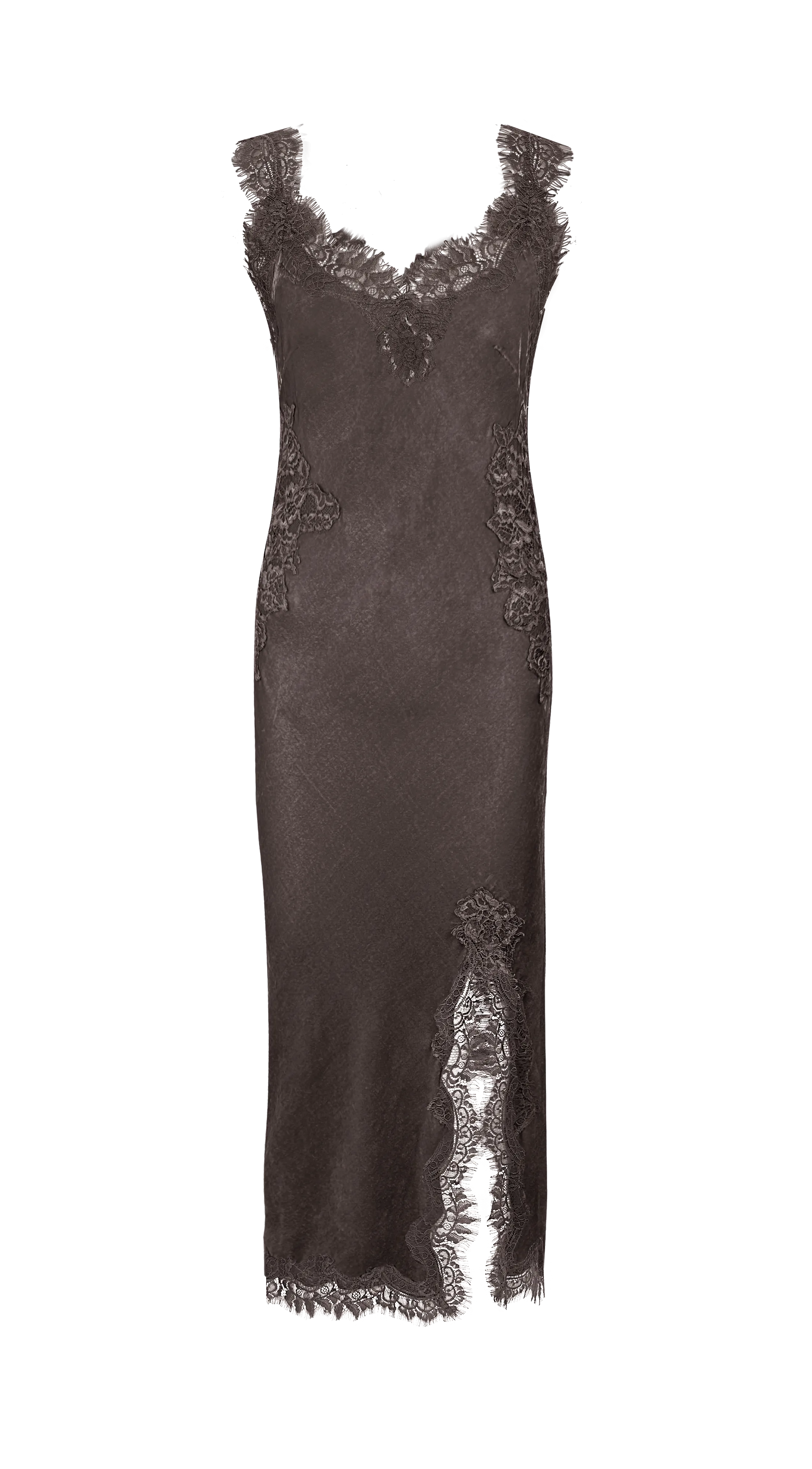 Velvet Harper Strap Long Bias Dress - Fudge