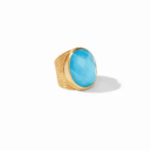 Verona Statement Ring in Iridescent Bahamian Blue
