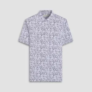 Victor Leaf Print OoohCotton Polo Shirt