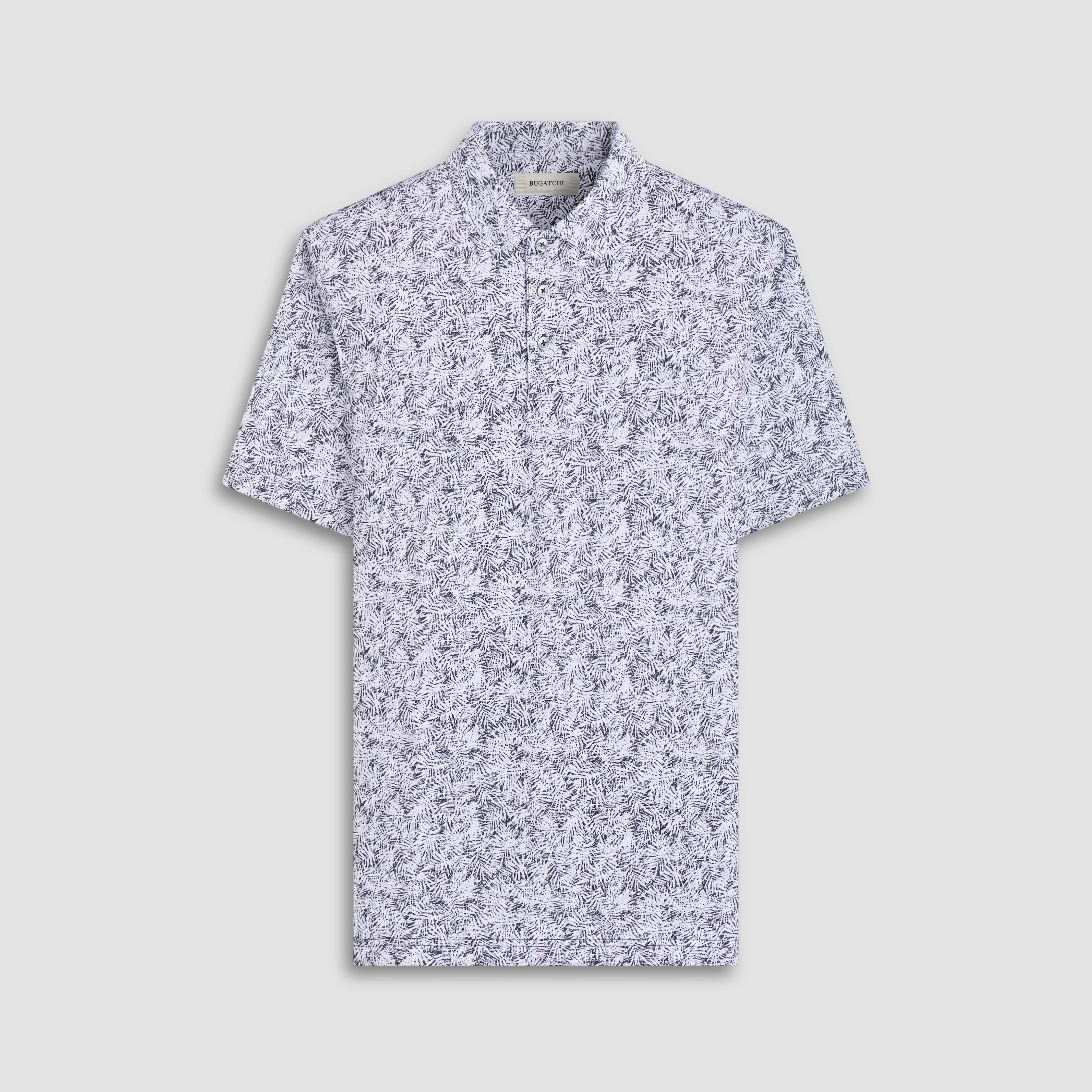 Victor Leaf Print OoohCotton Polo Shirt