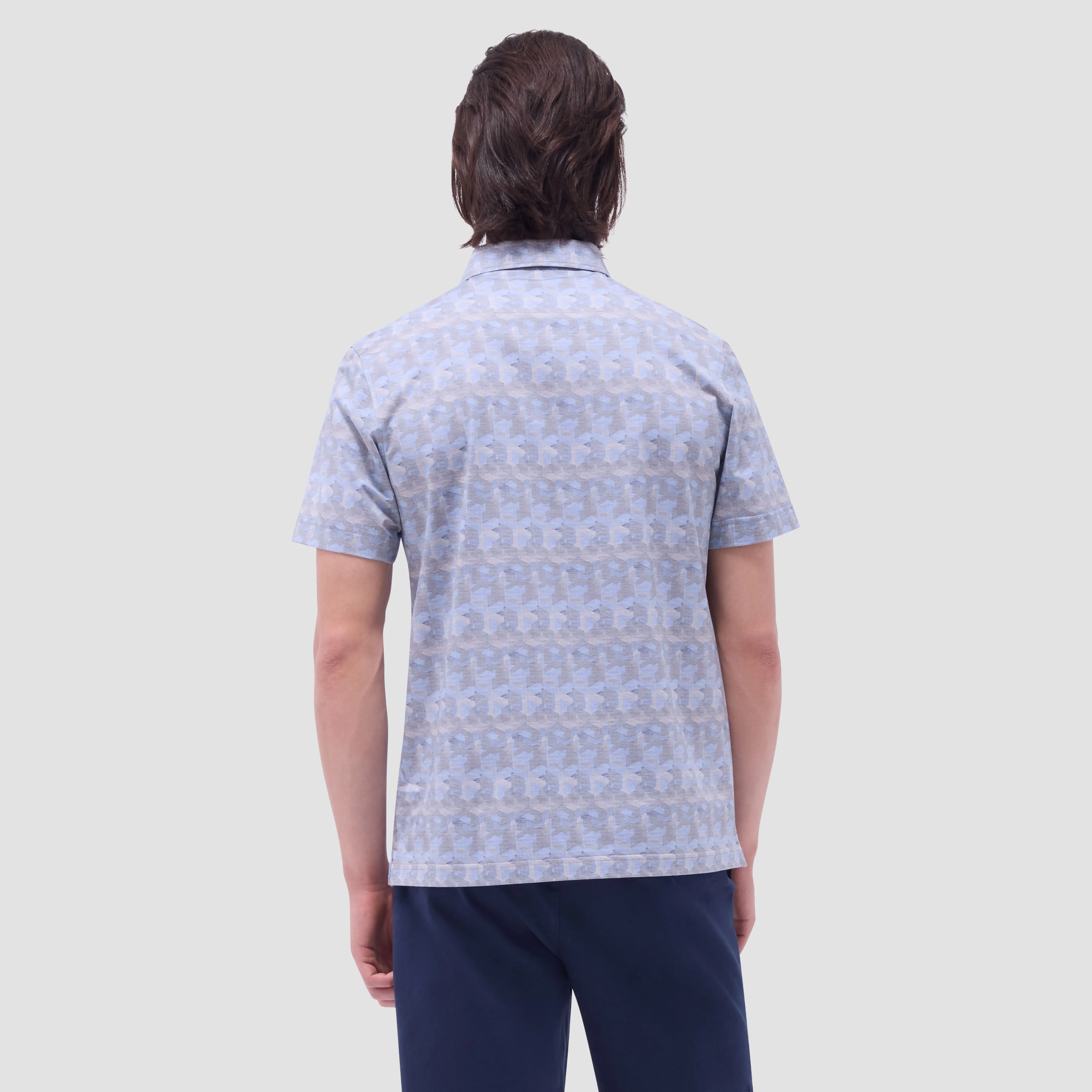 Vincent Double-Sided Abstract & Check OoohCotton Polo Shirt
