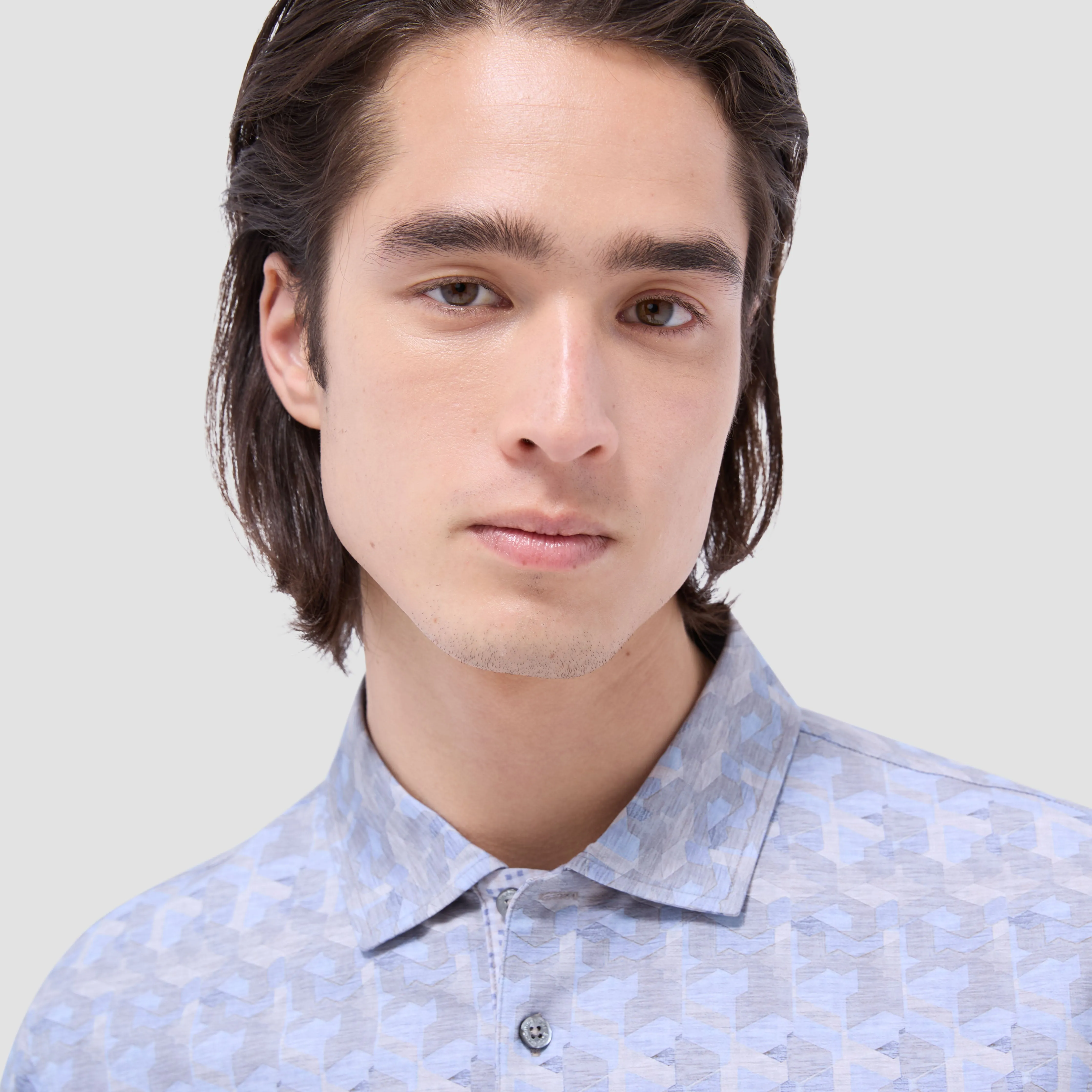 Vincent Double-Sided Abstract & Check OoohCotton Polo Shirt