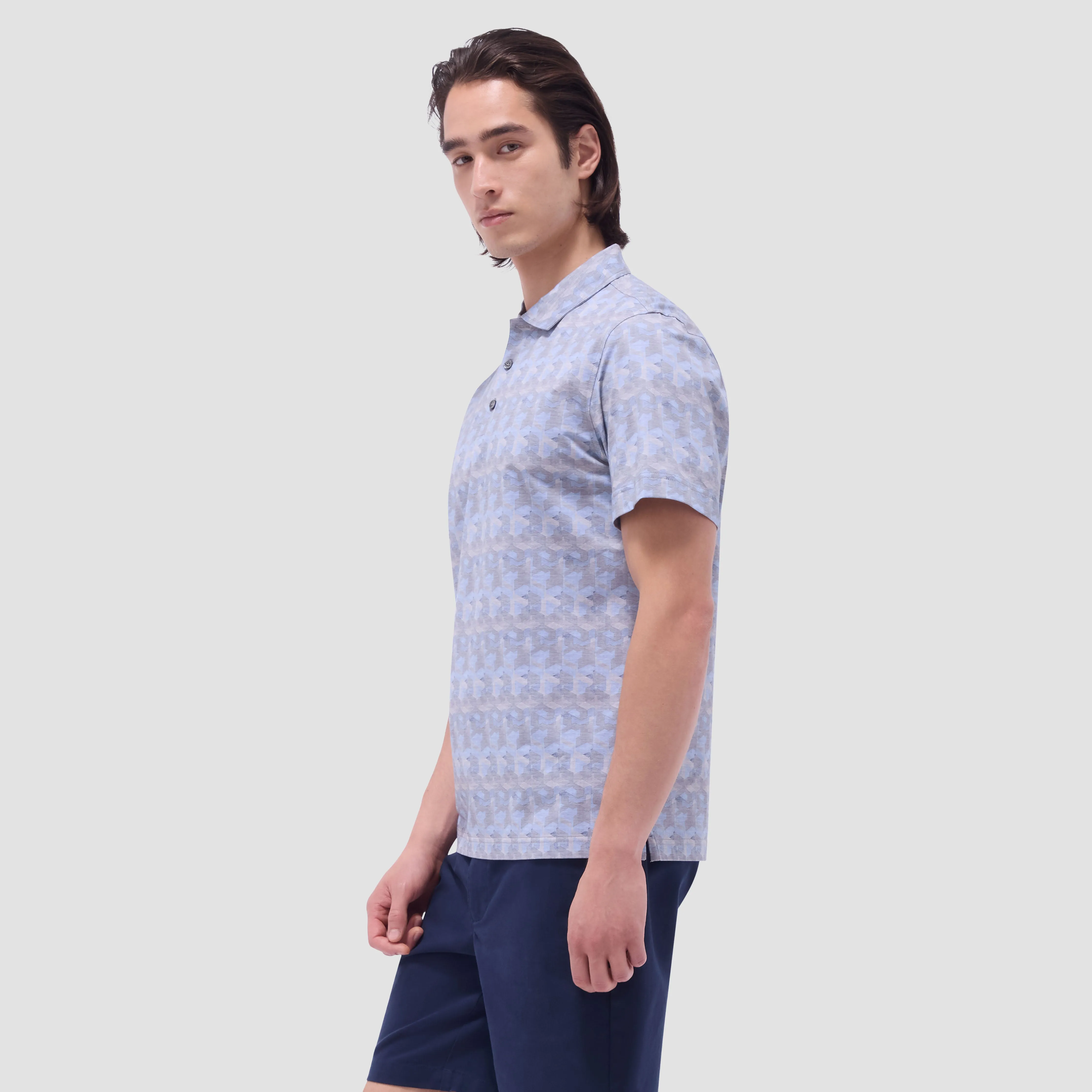 Vincent Double-Sided Abstract & Check OoohCotton Polo Shirt