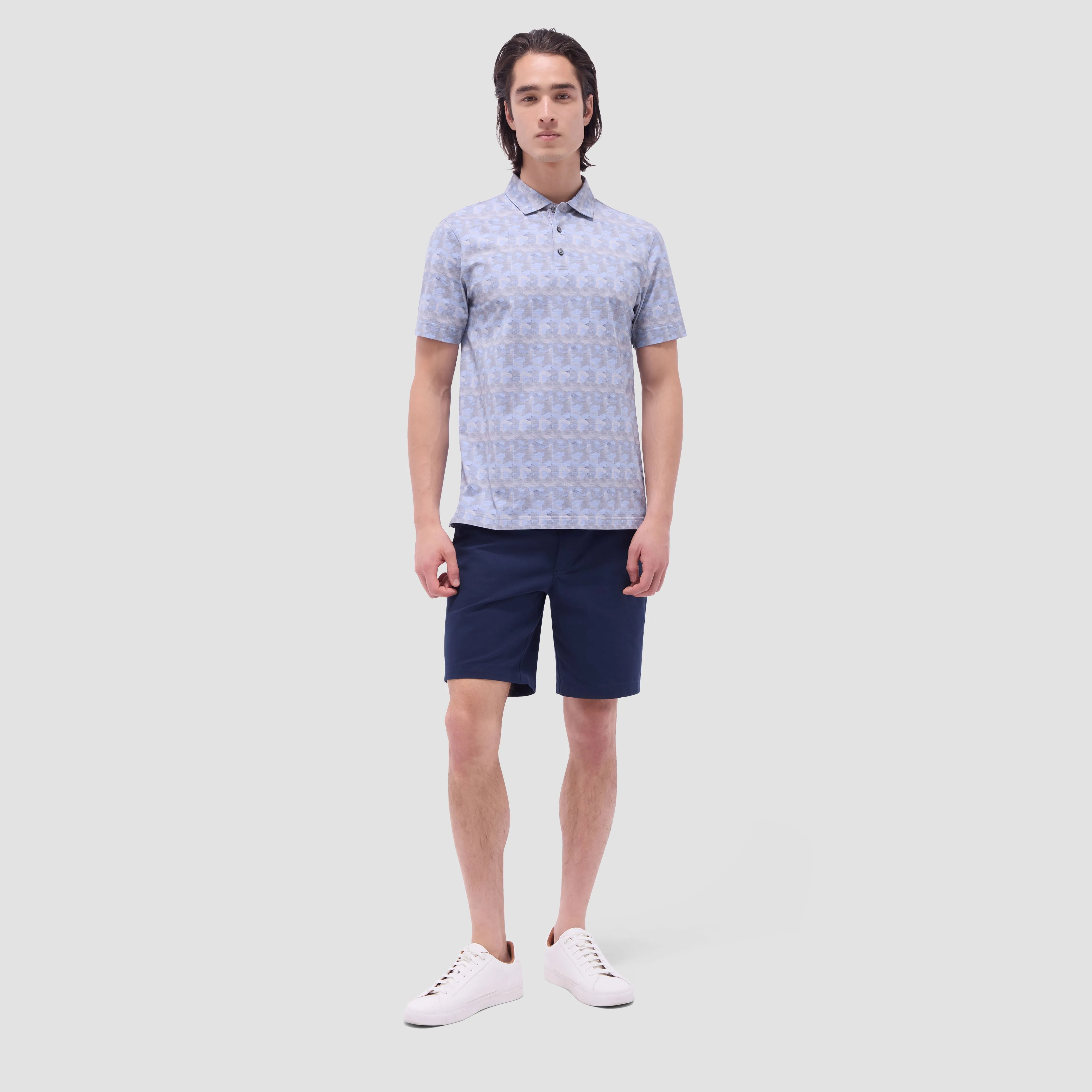 Vincent Double-Sided Abstract & Check OoohCotton Polo Shirt