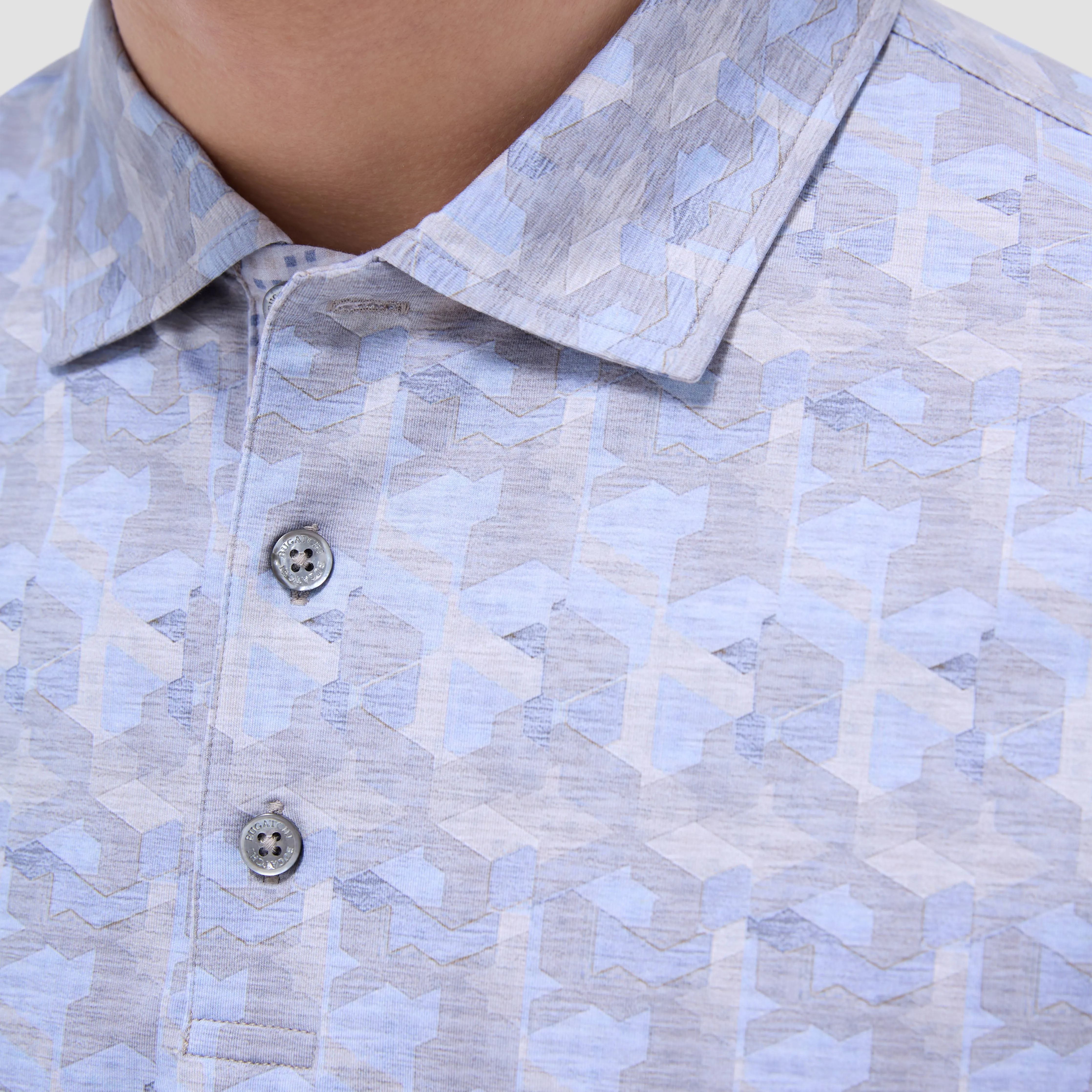 Vincent Double-Sided Abstract & Check OoohCotton Polo Shirt