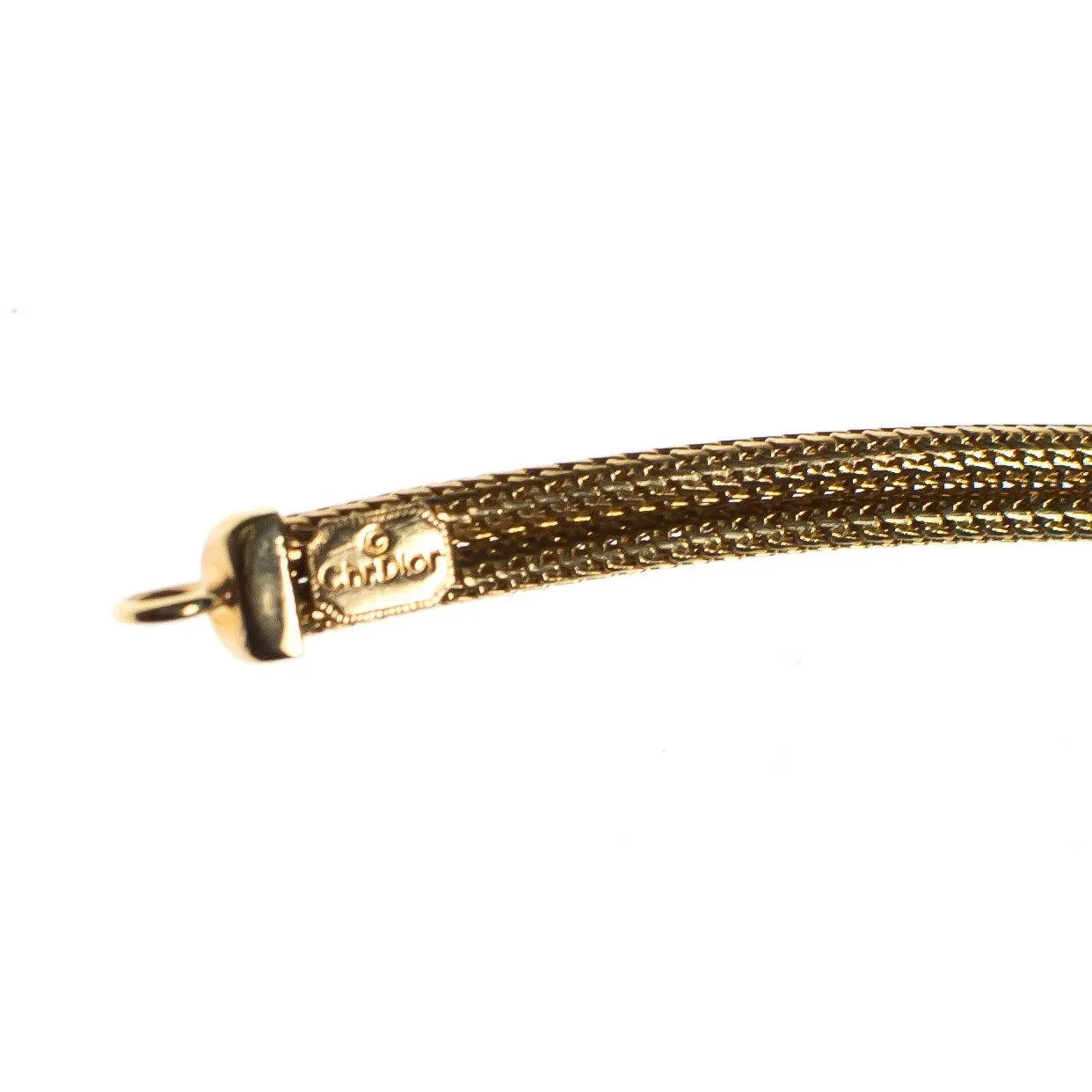 Vintage Christian Dior Bracelet, Gold Tone, Spring Ring Clasp