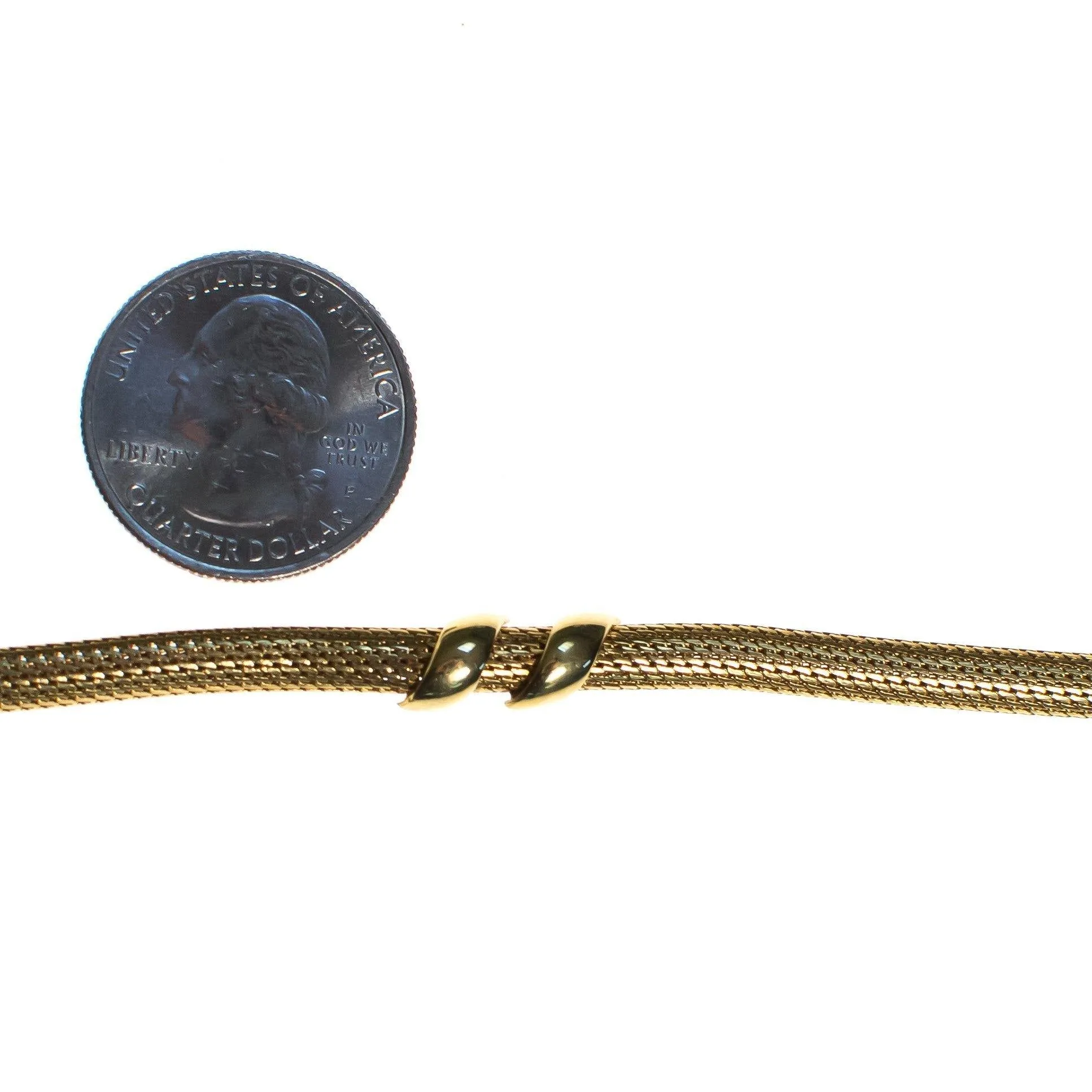 Vintage Christian Dior Bracelet, Gold Tone, Spring Ring Clasp