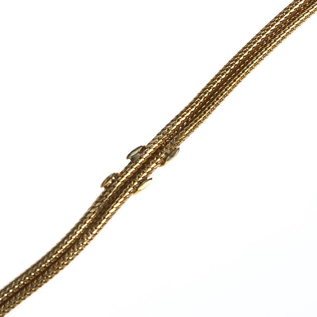 Vintage Christian Dior Bracelet, Gold Tone, Spring Ring Clasp