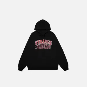 Washed Y2K Letter Print Hoodie for Vintage Style