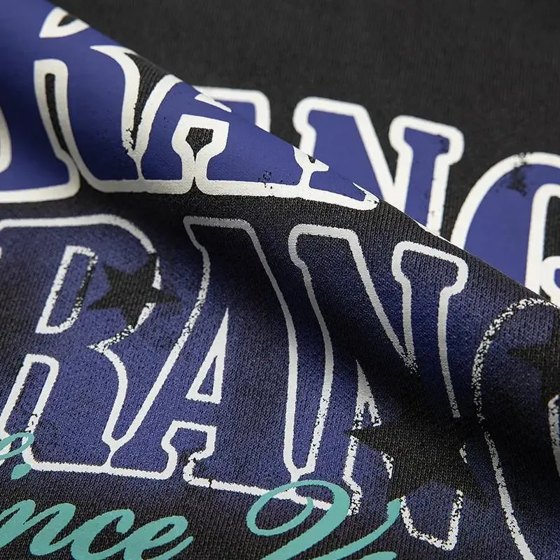 Washed Y2K Letter Print Hoodie for Vintage Style