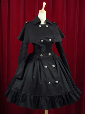 Wasp-waisted Elegant Cotton Buttons Lolita Dress