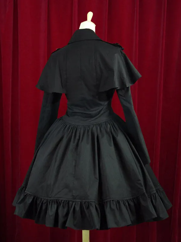 Wasp-waisted Elegant Cotton Buttons Lolita Dress