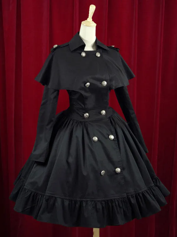 Wasp-waisted Elegant Cotton Buttons Lolita Dress