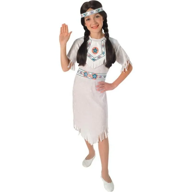 White Velvet Indian Girl Size S