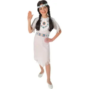 White Velvet Indian Girl Size S
