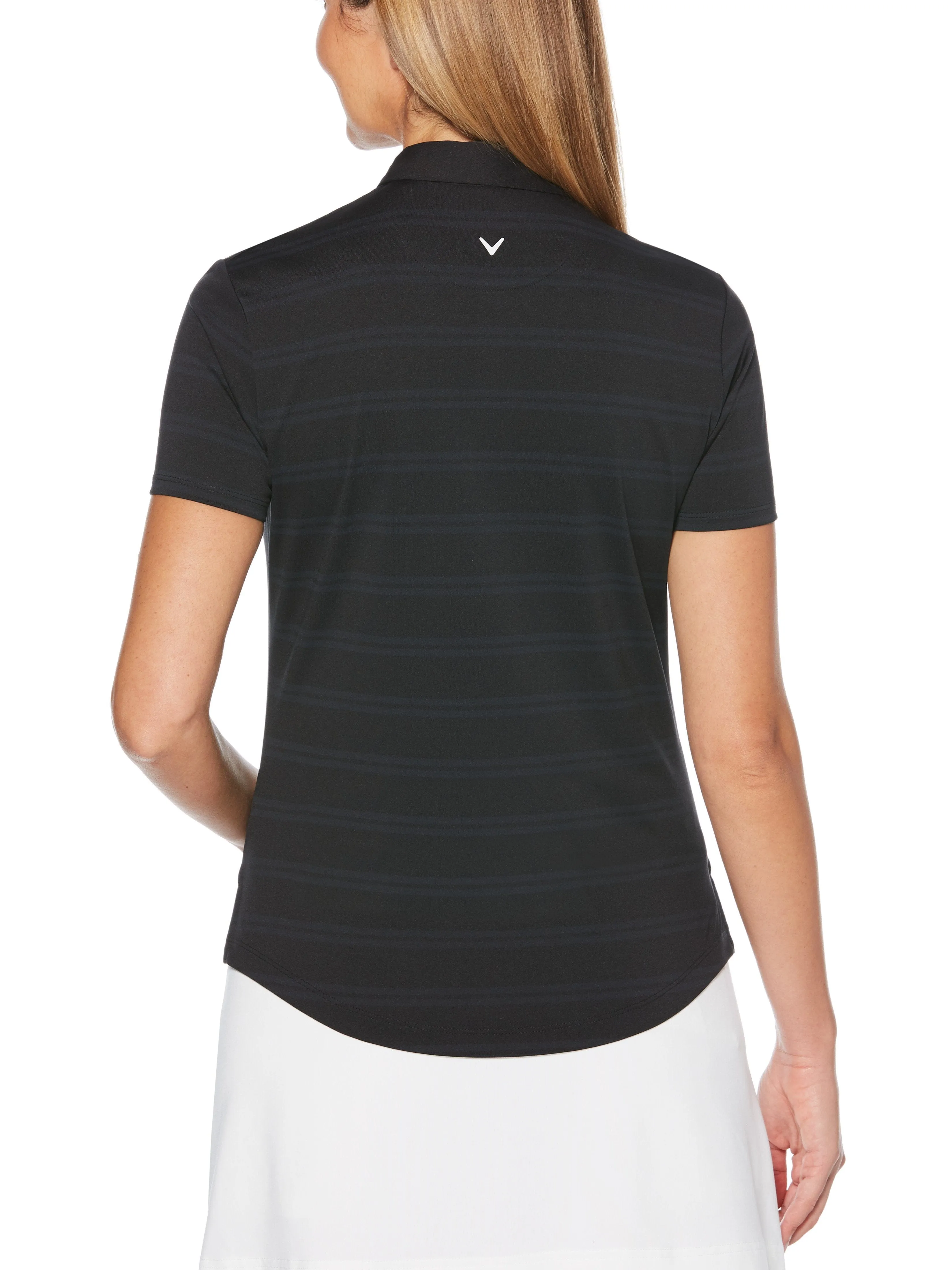 Womens Cooling Horizontal Texture Polo